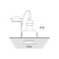 Lampa punktowa IP54/20  podtynkowa FOXTROT czarna 8374