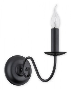 Lampa ścienna Asti kinkiet 1 pł.  czarny matowy O2890 K1 CZA Lemir