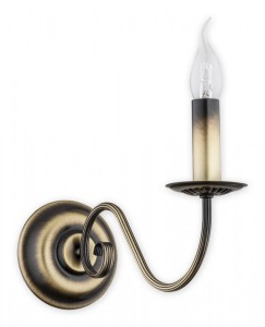 Lampa ścienna Asti kinkiet 1 pł.  patyna O2890 K1 PAT Lemir