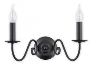 Lampa ścienna Asti kinkiet 2 pł.  czarny matowy O2891 K2 CZA Lemir