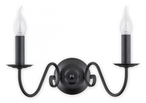 Lampa ścienna Asti kinkiet 2 pł.  czarny matowy O2891 K2 CZA Lemir