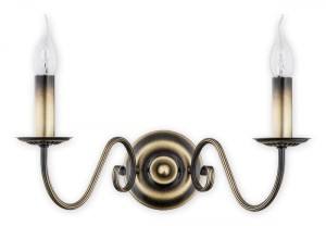 Lampa ścienna Asti kinkiet 2 pł.  patyna O2891 K2 PAT Lemir