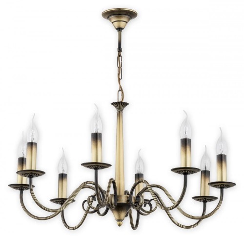 Lampa wisząca Asti żyrandol 8 pł.  patyna O2898 W8 PAT Lemir