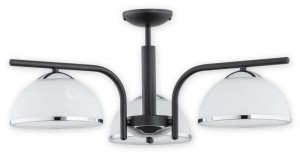 Lampa wisząca Lava żyrandol 3 pł. czarny matowy + chrom O2923 W3 CZA + CH