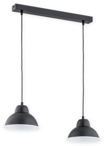 Lampa wisząca Astro listwa 2 pł.  czarny matowy + biały połysk O2982 W2 CZA + BIA