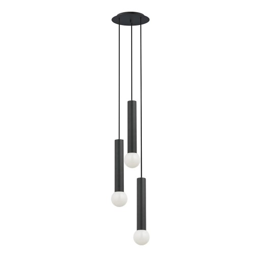 Baton black III lampa wisząca 7856 Nowodvorski z żarówkami