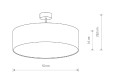 Lampa sufitowa VIOLET 3XE27 szara 7960 Nowodvorski