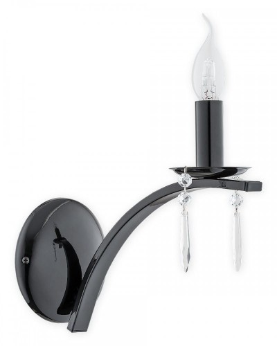 Lampa ścienna Kapra kinkiet 1 pł. / czarny połysk O2860 K1 CZA
