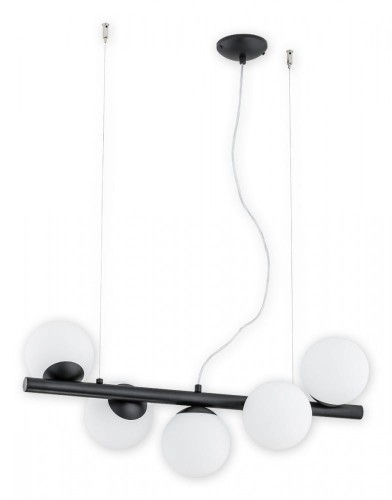 Lampa wisząca Osso listwa 5 pł. / czarny matowy O2915 W5 CZA