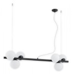 LEMIR lampa wisząca Osso listwa 6 pł. / czarny matowy O2916 W6 CZA