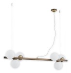 LEMIR Lampa wisząca Osso listwa 6 pł. / patyna O2916 W6 PAT