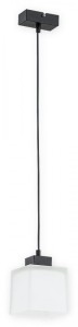 Lampa wisząca Teru zwis 1 pł. / czarny matowy + biały półprzezroczysty  O2971 W1 CZA + BIA