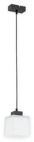 Lampa wisząca Teru zwis 1 pł. / czarny matowy + biały półprzezroczysty  O2971 W1 CZA + BIA
