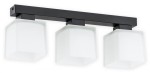 Lampa sufitowa Teru plafon na listwie 3 pł. / czarny matowy + biały półprzezroczysty O2973 P3 CZA + BIA