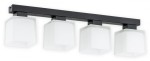 Lampa sufitowa Teru plafon na listwie 4 pł. / czarny matowy + biały półprzezroczysty O2974 P4 CZA + BIA