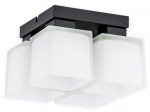 Lampa sufitowa  Teru plafon na kwadracie 4 pł. / czarny matowy + biały półprzezroczysty O2975 P4 CZA + BIA