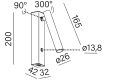 Kinkiet z wyłącznikiem i USB do sypialni PET micro R switch USB LED 26530 Aqform