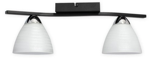 Lampa natynkowa Bafer plafon 2 pł. czarny matowy + chrom