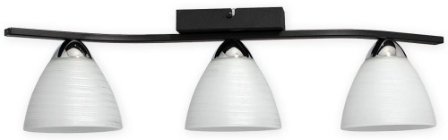 Lampa sufitowa Bafer plafon 3 pł. / czarny matowy + chrom  O3273 P3 CZA + CH
