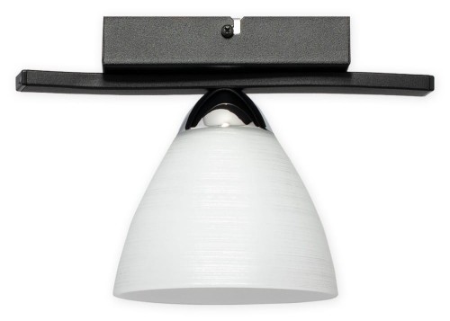 Lampa sufitowa Bafer podsufitka 1 pł. czarny matowy + chrom O3271 P1 CZA + CH