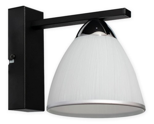 Lampa ścienna Faber kinkiet 1 pł.  czarny matowy + chrom O3250 K1 CZA + CH