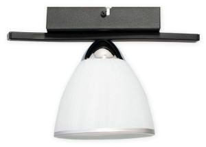 Lampa sufitowa  Faber podsufitka 1 pł.  czarny matowy + chrom O3251 P1 CZA + CH