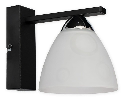 Lampa ścienna Magni kinkiet 1 pł. czarny matowy + chrom O3290 K1 CZA + CH