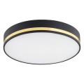 Plafon mały lampa sufitowa czarna 2XE27 złoty pasek AMORE 7040