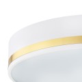 Plafon średni lampa sufitowa biała 2XE27 złoty pasek AMORE 7035
