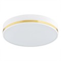 Plafon średni lampa sufitowa biała 2XE27 złoty pasek AMORE 7035