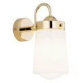Kinkiet elegancka lampa ścienna złota mleczny klosz PASADENA 4717 Argon
