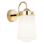 Kinkiet elegancka lampa ścienna złota mleczny klosz PASADENA 4717 Argon