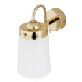 Kinkiet elegancka lampa ścienna złota mleczny klosz PASADENA 4717 Argon