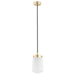 Lampa wisząca PASADENA  złote wykończenie mleczny klosz modern classic 8004 Argon
