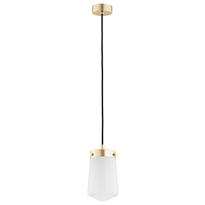 Lampa wisząca PASADENA  złote wykończenie mleczny klosz modern classic 8004 Argon