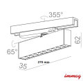 Lampa do szyny 3F RAFTER points 27 LED L930 50° track czarny struktura + optyka: czarny Aqform 16323-L930-WB-00-12