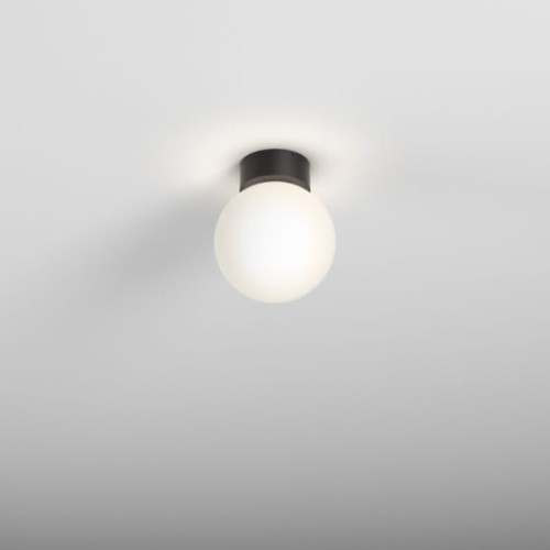 Lampa czarna IP54 sufitowa MODERN BALL simple midi LED hermetic natynkowy Aqform 47000-M930-D0-00-12