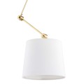 Lampa wisząca złota lampa sufitowa z abażurem białym ZAKYNTOS PLUS 4895 Argon
