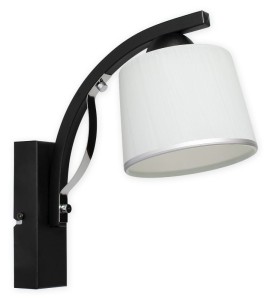 Lampa ścienna Astred kinkiet 1 pł.  czarny matowy + chrom O2280 K1 CZA