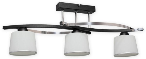 Lampa sufitowa Astred listwa 3 pł. czarny matowy + chrom O2283 W3 CZA
