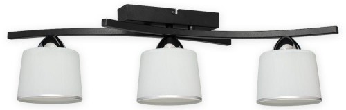 Lampa sufitowa Altar plafon 3 pł. czarny matowy + chrom O3243 P3 CZA + CH