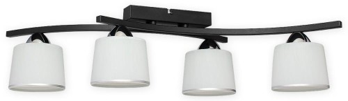 Lampa sufitowa Altar plafon 4 pł.  czarny matowy + chrom O3244 P4 CZA + CH