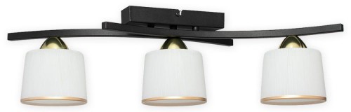 Lampa sufitowa Altar plafon 3 pł. czarny matowy + złoty O3243 P3 CZA + ZL