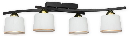 Lampa sufitowa Altar plafon 4 pł.  czarny matowy + złoty O3244 P4 CZA + ZL