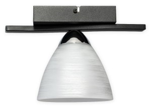 Lampa sufitowa  Bafer podsufitka 1 pł.  czarny matowy + chrom O3271 P1 CZA + CH