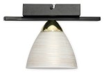 Lampa sufitowa Bafer podsufitka 1 pł. / czarny matowy + złoty O3271 P1 CZA + ZL