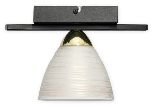 Lampa sufitowa Bafer podsufitka 1 pł. / czarny matowy + złoty O3271 P1 CZA + ZL
