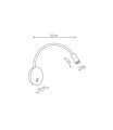 Kinkiet biały 60 cm ruchomy led elestyczny Senise LP-2021/1W WH