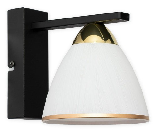 Lampa ścienna  Faber kinkiet 1 pł.  czarny matowy + złoty O3250 K1 CZA + ZL