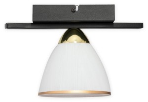 Lampa sufitowa Faber podsufitka 1 pł.  czarny matowy + złoty O3251 P1 CZA + ZL